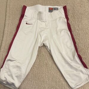 Nike Pro Vented Football Pants White Maroon